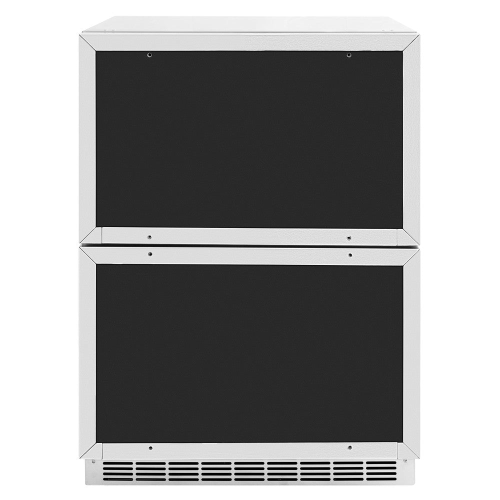 ZLINE 24 in. Touchstone 168 Can Outdoor-Rated Dual Refrigerator Drawer with Panel-Ready Doors (RDSPO-24) - KB&A The Home Improvement Store