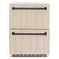 ZLINE Autograph Edition 24 in. Touchstone 168 Can Outdoor-Rated Dual Refrigerator Drawer with Panel-Ready Doors and Matte Black Handles (RDSPOZ-24-MB) - KB&A The Home Improvement Store