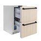 ZLINE Autograph Edition 24 in. Touchstone 168 Can Outdoor-Rated Dual Refrigerator Drawer with Panel-Ready Doors and Matte Black Handles (RDSPOZ-24-MB) - KB&A The Home Improvement Store