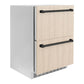 ZLINE Autograph Edition 24 in. Touchstone 168 Can Outdoor-Rated Dual Refrigerator Drawer with Panel-Ready Doors and Matte Black Handles (RDSPOZ-24-MB) - KB&A The Home Improvement Store