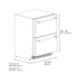 ZLINE Autograph Edition 24 in. Touchstone 168 Can Outdoor-Rated Dual Refrigerator Drawer with Stainless Steel Doors and Champagne Bronze Handles (RDSOZ-ST-24-CB) - KB&A The Home Improvement Store