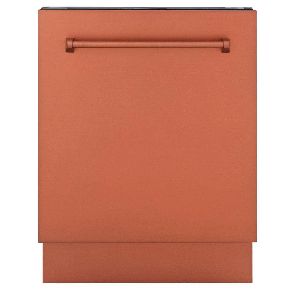 ZLINE 24" Tallac Series 3rd Rack Tall Tub Dishwasher in Copper with Stainless Steel Tub, 51dBa (DWV-C-24) - KB&A The Home Improvement Store