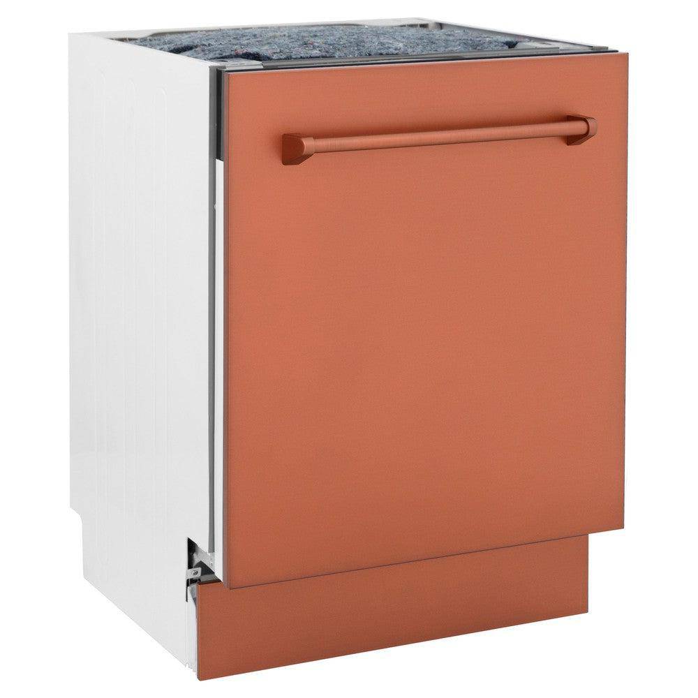 ZLINE 24" Tallac Series 3rd Rack Tall Tub Dishwasher in Copper with Stainless Steel Tub, 51dBa (DWV-C-24) - KB&A The Home Improvement Store