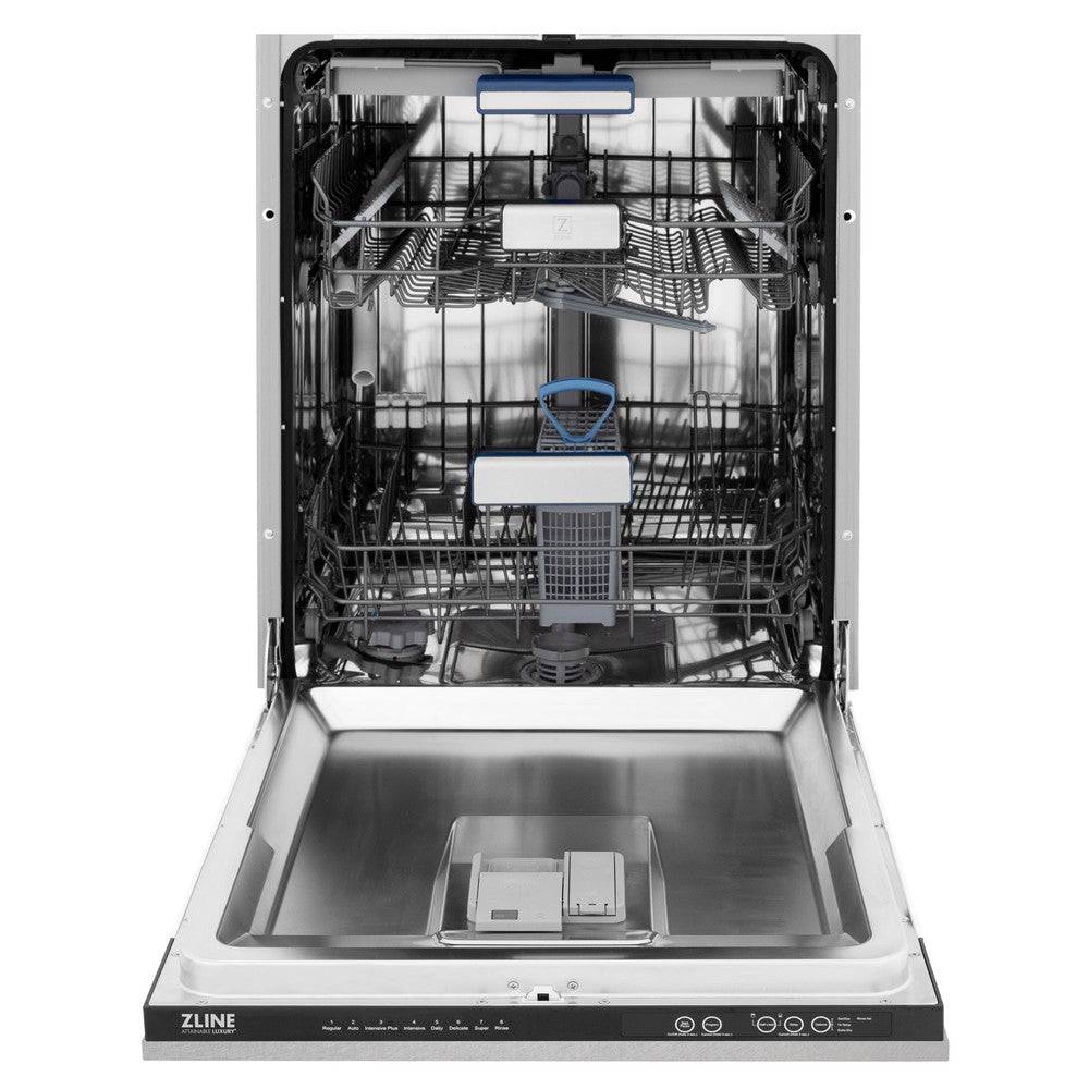 ZLINE 24" Tallac Series 3rd Rack Dishwasher in Custom Panel Ready with Stainless Steel Tub, 51dBa (DWV-24) - KB&A The Home Improvement Store