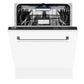 ZLINE 24" Tallac Series 3rd Rack Tall Tub Dishwasher in White Matte with Stainless Steel Tub, 51dBa (DWV-WM-24) - KB&A The Home Improvement Store