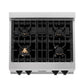ZLINE Autograph Edition 30 in. Porcelain Rangetop with 4 Gas Burners in DuraSnow® Stainless Steel with Matte Black Accents (RTSZ-30-MB) - KB&A The Home Improvement Store