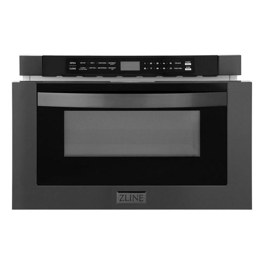 ZLINE 24 in. 1.2 cu. ft. Black Stainless Steel Built-in Microwave Drawer (MWD-1-BS) - KB&A The Home Improvement Store
