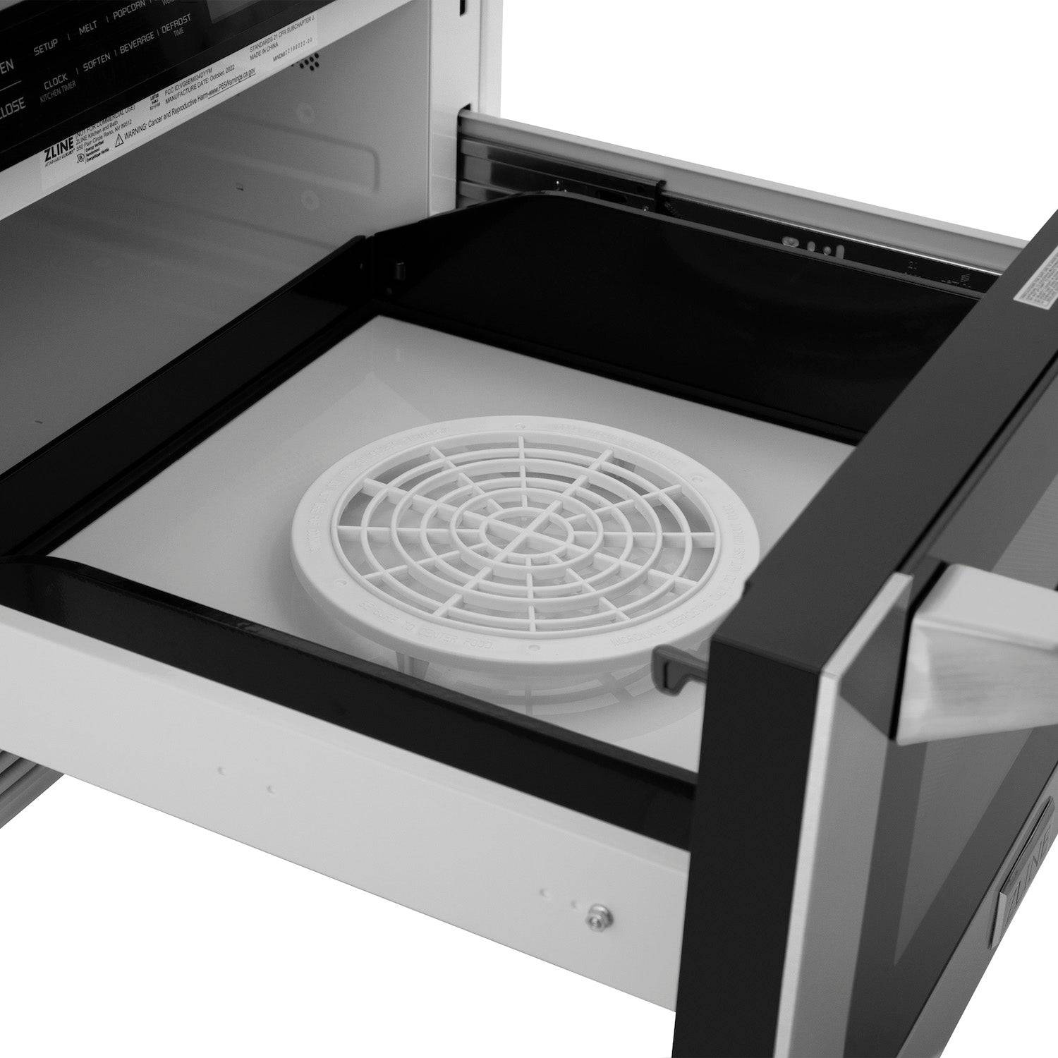 ZLINE 24 in. 1.2 cu. ft. Built-in Microwave Drawer with a Traditional Handle in Stainless Steel (MWD-1-H) - KB&A The Home Improvement Store