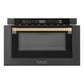 ZLINE Autograph Edition 24" 1.2 cu. ft. Built-in Microwave Drawer in Black Stainless Steel and Champagne Bronze Accents (MWDZ-1-BS-H-CB) - KB&A The Home Improvement Store