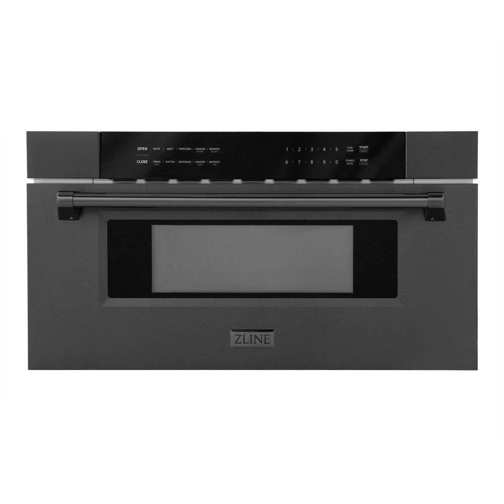 ZLINE 30 in. 1.2 cu. ft. Black Stainless Steel Built-In Microwave Drawer (MWD-30-BS) - KB&A The Home Improvement Store