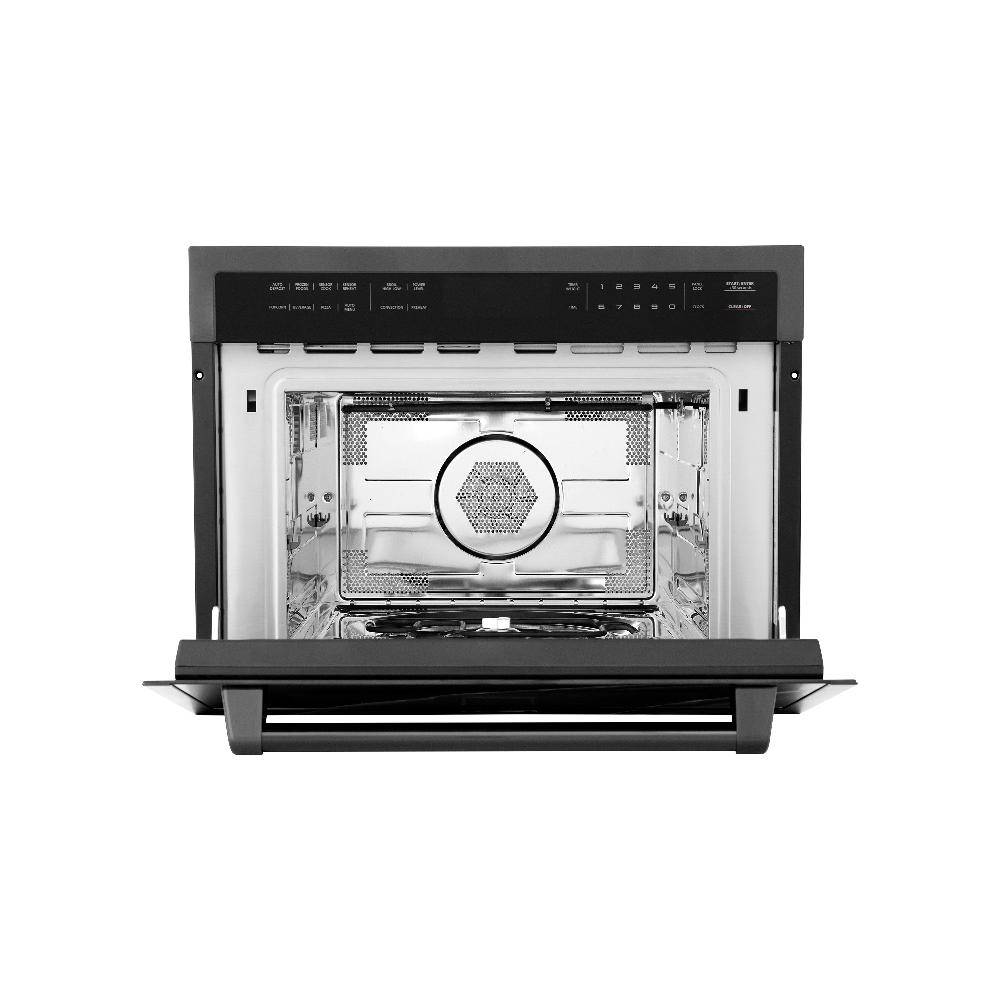 ZLINE 24" 1.6 cu ft. Built-in Convection Microwave Oven in Black Stainless Steel with Speed and Sensor Cooking (MWO-24-BS) - KB&A The Home Improvement Store