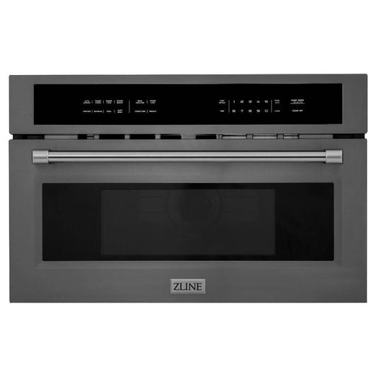 ZLINE 30 in. 1.6 cu ft. Black Stainless Steel Built-in Convection Microwave Oven (MWO-30-BS) - KB&A The Home Improvement Store