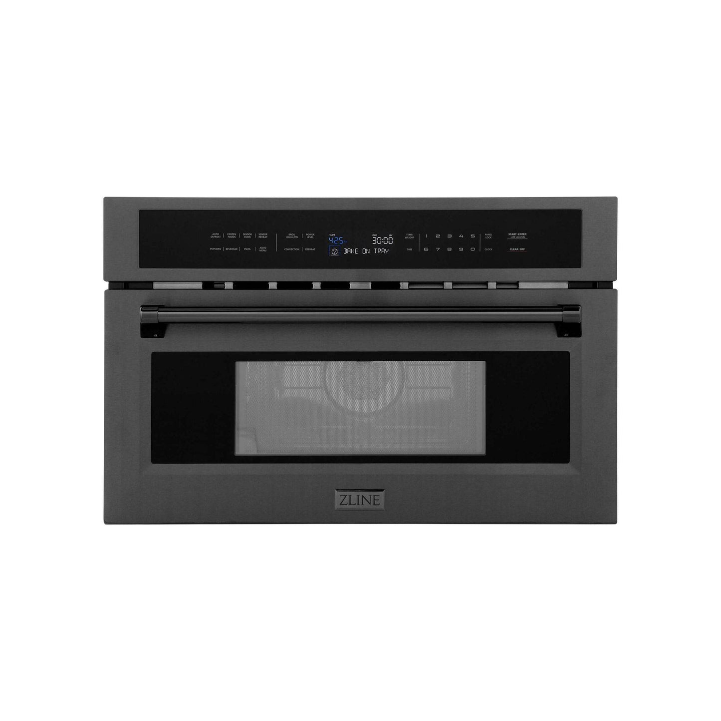 ZLINE 30 in. 1.6 cu ft. Black Stainless Steel Built-in Convection Microwave Oven (MWO-30-BS) - KB&A The Home Improvement Store