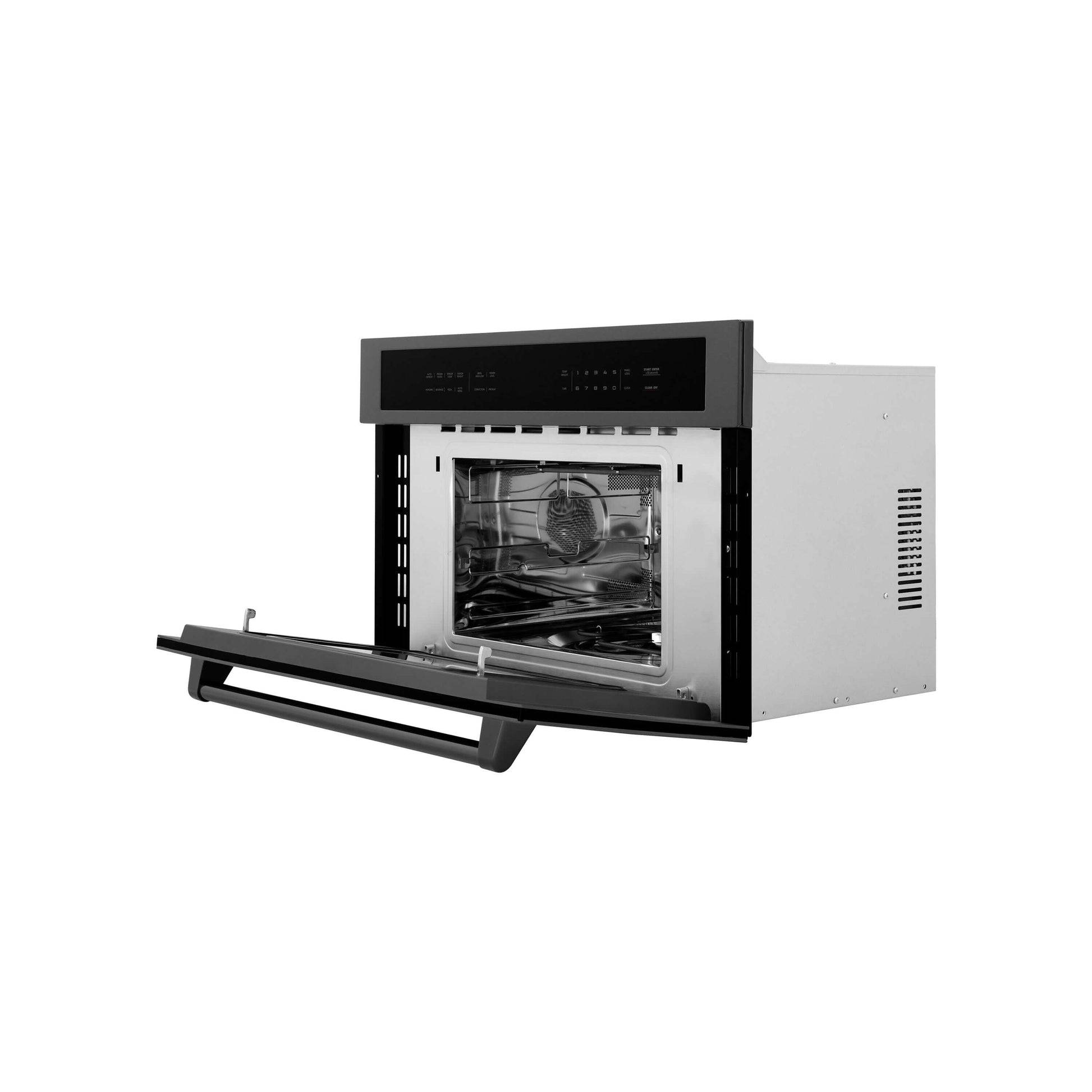 ZLINE 30 in. 1.6 cu ft. Black Stainless Steel Built-in Convection Microwave Oven (MWO-30-BS) - KB&A The Home Improvement Store