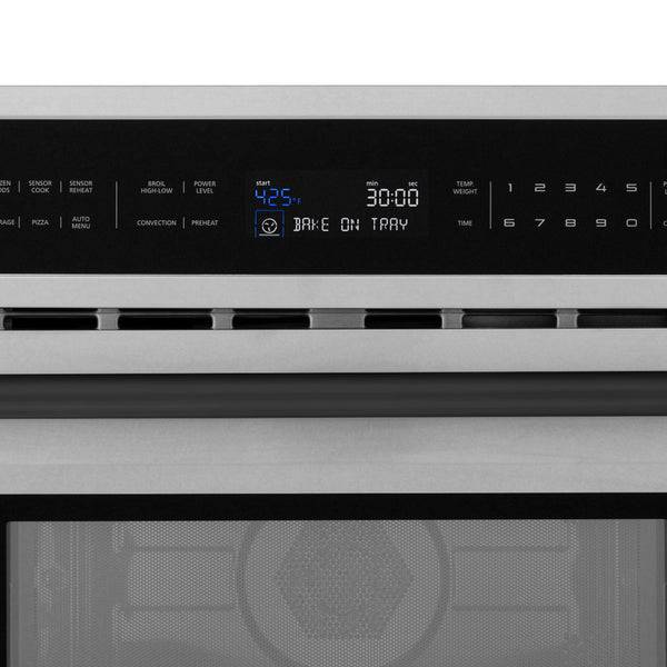 ZLINE Autograph Edition 30” 1.6 cu ft. Built-in Convection Microwave Oven in Stainless Steel and Matte Black Accents (MWOZ-30-MB) - KB&A The Home Improvement Store