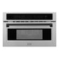 ZLINE Autograph Edition 30” 1.6 cu ft. Built-in Convection Microwave Oven in Stainless Steel and Matte Black Accents (MWOZ-30-MB) - KB&A The Home Improvement Store