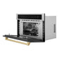 ZLINE 30" Autograph Microwave Oven in DuraSnow Stainless with Champagne Bronze Accents (MWOZ-30-SS-CB) - KB&A The Home Improvement Store