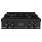 ZLINE 30 in. Porcelain Rangetop in Black Stainless with 4 Gas Burners (RTB-30) - KB&A The Home Improvement Store