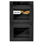 ZLINE 30 in. Professional True Convection Double Wall Oven with Air Fry and Self Clean in Black Stainless Steel (WADB-30) - KB&A The Home Improvement Store