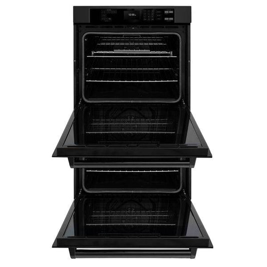 ZLINE 30 in. Professional True Convection Double Wall Oven with Air Fry and Self Clean in Black Stainless Steel (WADB-30) - KB&A The Home Improvement Store