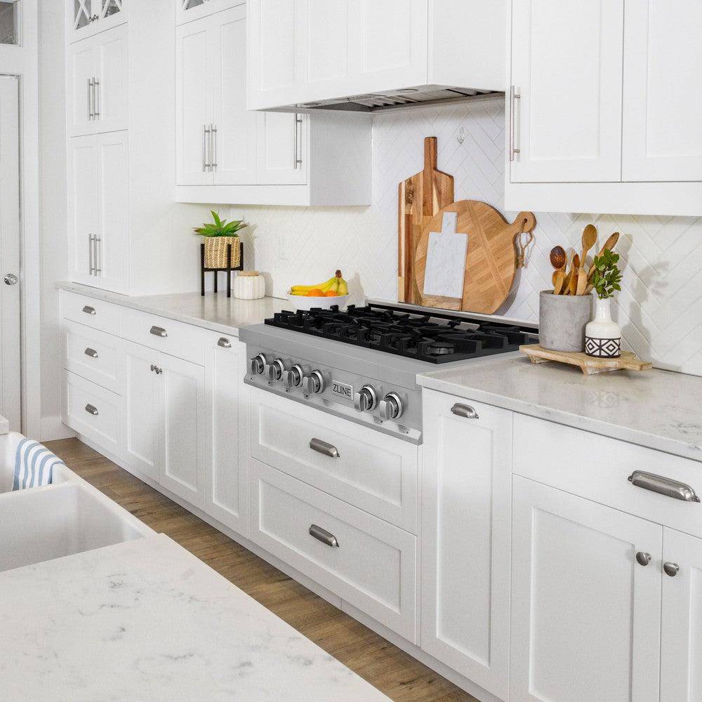 ZLINE 36" Porcelain Gas Stovetop with 6 Gas Burners (RT36) - KB&A The Home Improvement Store