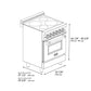 ZLINE 24 in. 2.8 cu. ft. Legacy Induction Range with 4 Element Cooktop and Electric Oven - KB&A The Home Improvement Store