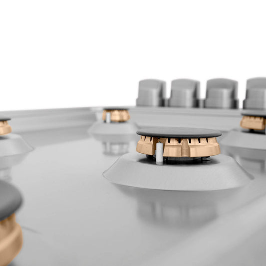 ZLINE 36" Gas Cooktop with 6 Gas Brass Burners (RC-BR-36) - KB&A The Home Improvement Store