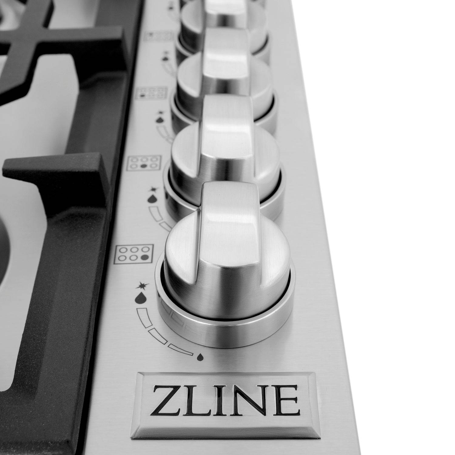 ZLINE 36" Gas Cooktop with 6 Gas Brass Burners (RC-BR-36) - KB&A The Home Improvement Store