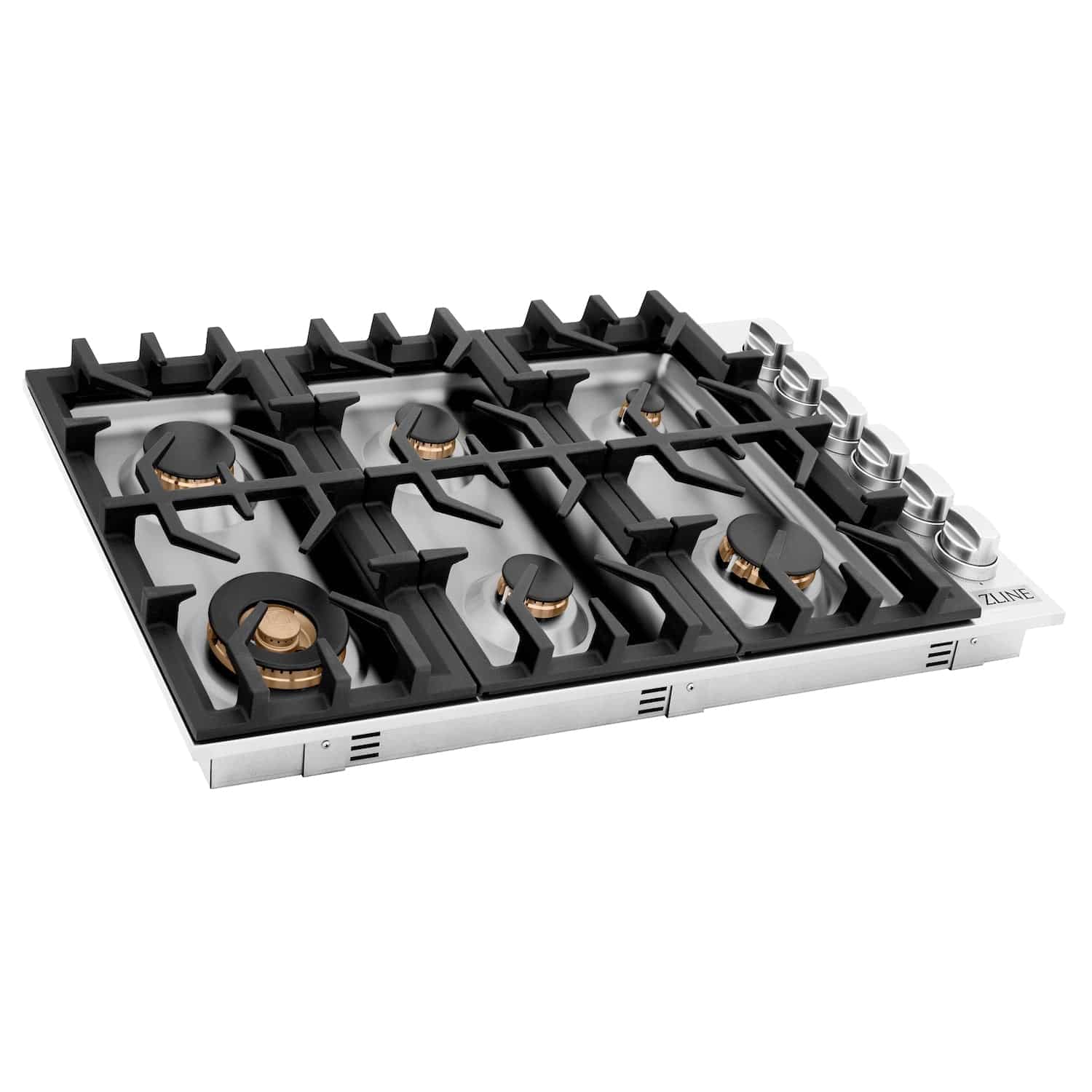 ZLINE 36" Gas Cooktop with 6 Gas Brass Burners (RC-BR-36) - KB&A The Home Improvement Store