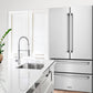 ZLINE 36 in. 22.5 cu. ft 4-Door French Door Refrigerator with Ice Maker in Fingerprint Resistant Stainless Steel (RFM-36) - KB&A The Home Improvement Store