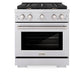 ZLINE 30 in. 4.2 cu. ft. Paramount Dual Fuel Range with Gas Cooktop and Electric Convection Oven in Stainless Steel with 4 Brass Burners (SDR-BR-30) - KB&A The Home Improvement Store