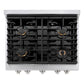 ZLINE 30 in. 4.2 cu. ft. Paramount Dual Fuel Range with Gas Cooktop and Electric Convection Oven in Stainless Steel with 4 Brass Burners (SDR-BR-30) - KB&A The Home Improvement Store
