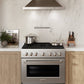 ZLINE 36 in. 5.2 cu. ft. Paramount Dual Fuel Range with Gas Cooktop and Electric Convection Oven in DuraSnow® Stainless Steel with 6 Brass Burners (SDRS-BR-36) - KB&A The Home Improvement Store