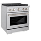 ZLINE 30 in. 4.2 cu. ft. Paramount Dual Fuel Range with 4 Burner Gas Cooktop and Electric Convection Oven in Stainless Steel (SDR30) - KB&A The Home Improvement Store