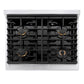 ZLINE 30 in. 4.2 cu. ft. Paramount Dual Fuel Range with Gas Cooktop and Electric Convection Oven in DuraSnow® Stainless Steel with 4 Brass Burners (SDRS-BR-30) - KB&A The Home Improvement Store
