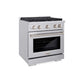 ZLINE 30" Kitchen Package Stainless Steel Gas Range and Over The Range Microwave with Traditional Handle (2KP-SGROTRH30) - KB&A The Home Improvement Store