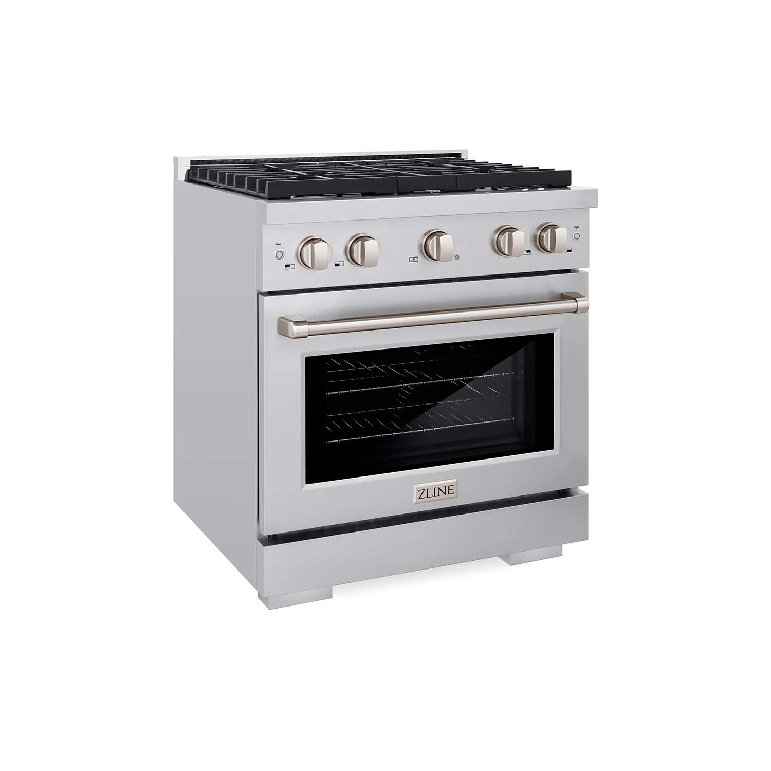 ZLINE 30" Kitchen Package Stainless Steel Gas Range and Over The Range Microwave with Traditional Handle (2KP-SGROTRH30) - KB&A The Home Improvement Store