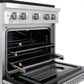 ZLINE 30" Kitchen Package Stainless Steel Gas Range and Over The Range Microwave with Traditional Handle (2KP-SGROTRH30) - KB&A The Home Improvement Store