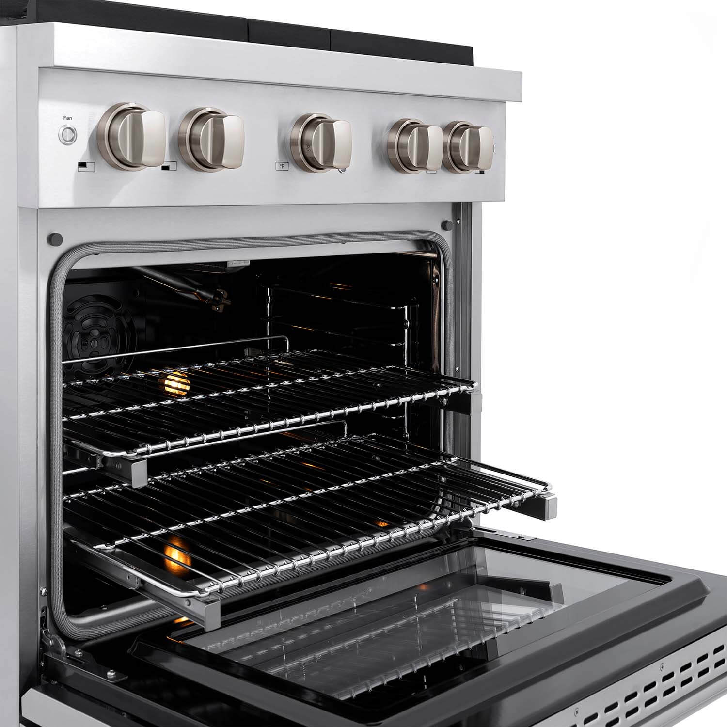 ZLINE 30" Kitchen Package Stainless Steel Gas Range and Over The Range Microwave with Traditional Handle (2KP-SGROTRH30) - KB&A The Home Improvement Store