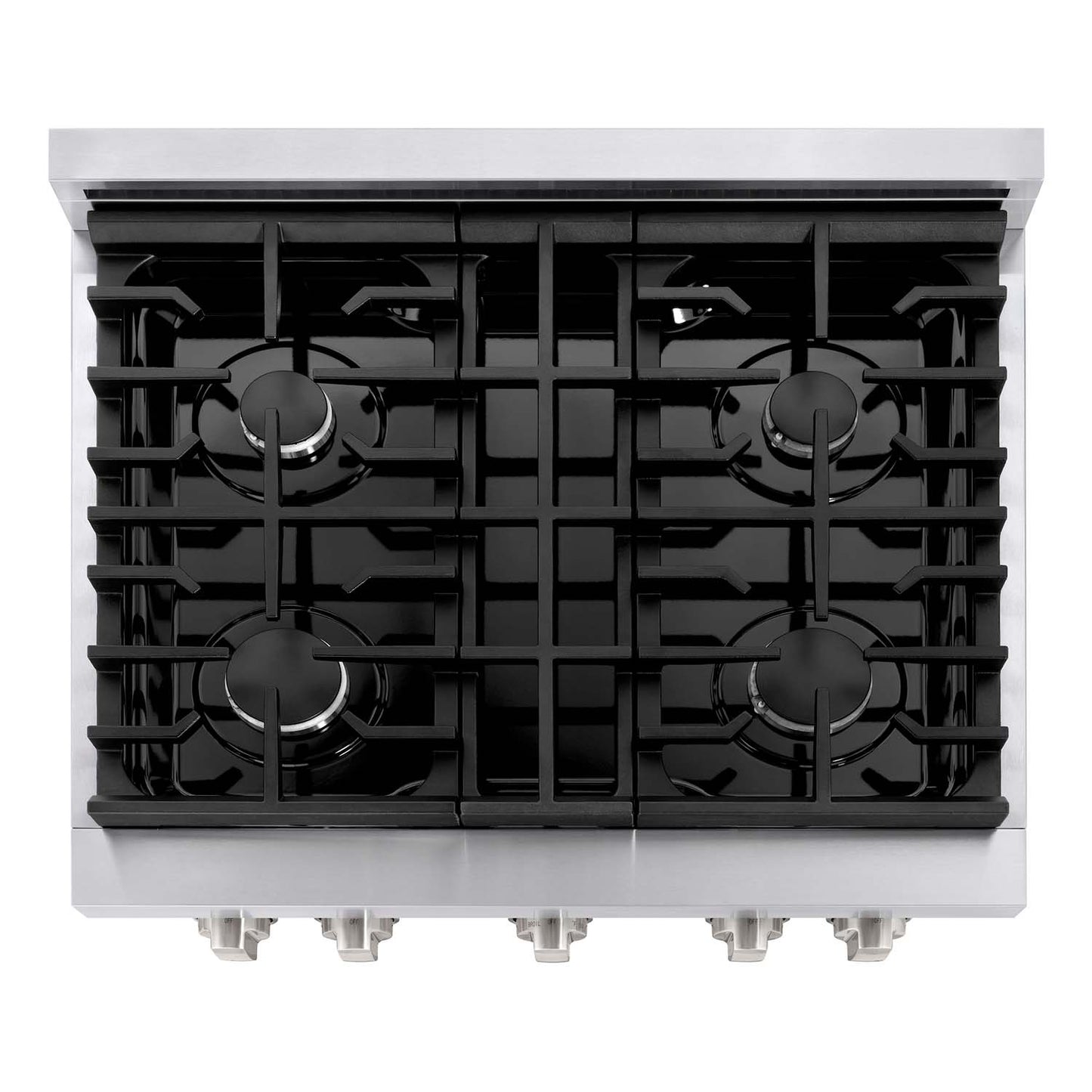 ZLINE 30" Kitchen Package Stainless Steel Gas Range and Over The Range Microwave with Traditional Handle (2KP-SGROTRH30) - KB&A The Home Improvement Store