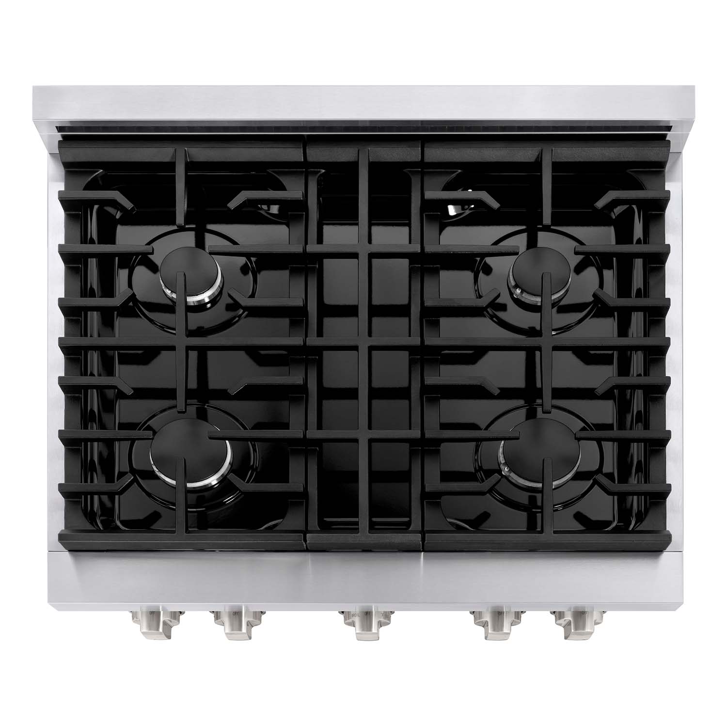 ZLINE 30" Kitchen Package Stainless Steel Gas Range and Over The Range Microwave with Traditional Handle (2KP-SGROTRH30) - KB&A The Home Improvement Store