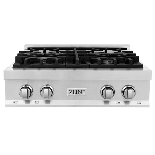 ZLINE 30 in. Porcelain Gas Stovetop with 4 Gas Burners (RT30) - KB&A The Home Improvement Store