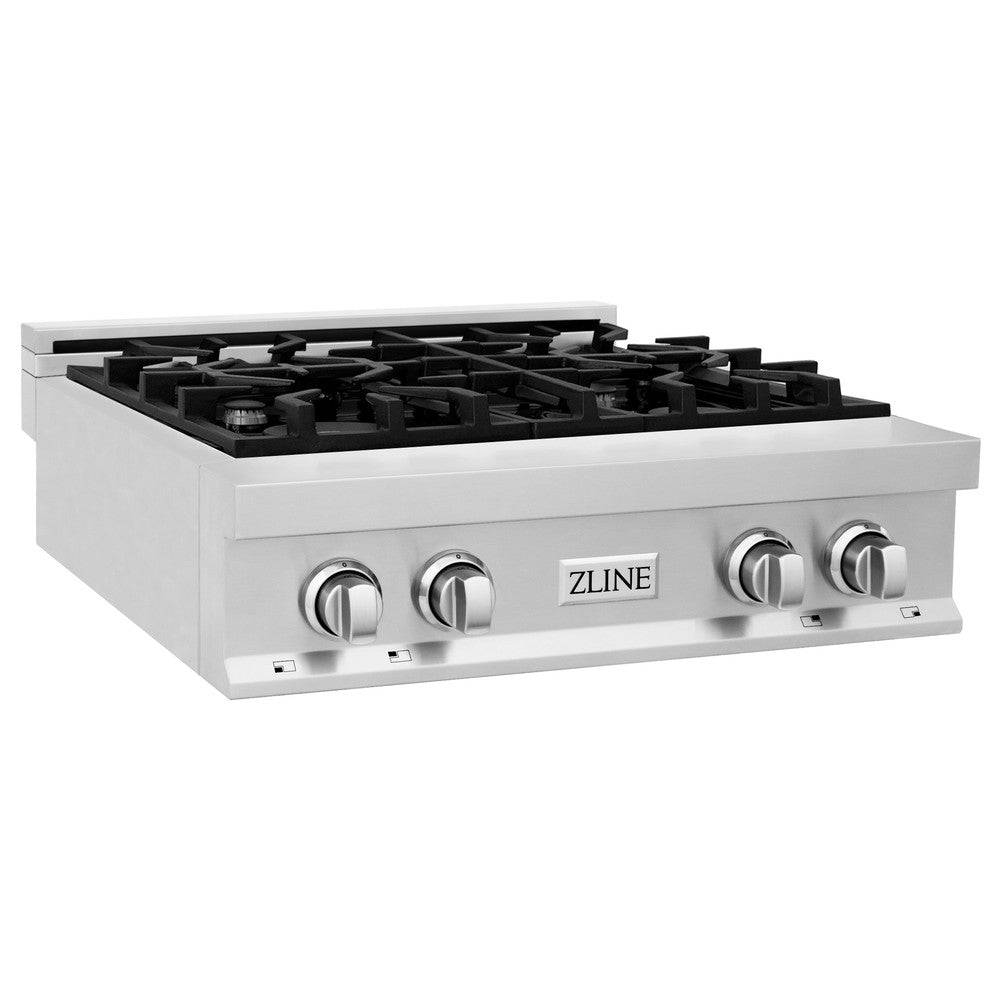 ZLINE 30 in. Porcelain Gas Stovetop with 4 Gas Burners (RT30) - KB&A The Home Improvement Store