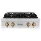 ZLINE Autograph Edition 30 in. Porcelain Rangetop with 4 Gas Burners in Stainless Steel and Champagne Bronze Accents (RTZ-30-CB) - KB&A The Home Improvement Store