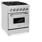 ZLINE 24 in. 2.8 cu. ft. Legacy Dual Fuel Range with 4 Burner Gas Cooktop and Electric Convection Oven in Stainless Steel with DuraSnow® Door (RA-SN-24) - KB&A The Home Improvement Store