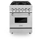 ZLINE 24 in. 2.8 cu. ft. Legacy Dual Fuel Range with 4 Burner Gas Cooktop and Electric Convection Oven in Stainless Steel (RA24) - KB&A The Home Improvement Store