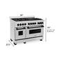 ZLINE 48" Autograph Edition Kitchen Package with Stainless Steel Dual Fuel Range and Range Hood with Matte Black Accents (2AAKP-RRH48-MB) - KB&A The Home Improvement Store
