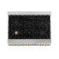 ZLINE Autograph Edition 36" Porcelain Rangetop with 6 Gas Burners in Fingerprint Resistant Stainless Steel and Polished Gold Accents (RTSZ-36-G) - KB&A The Home Improvement Store