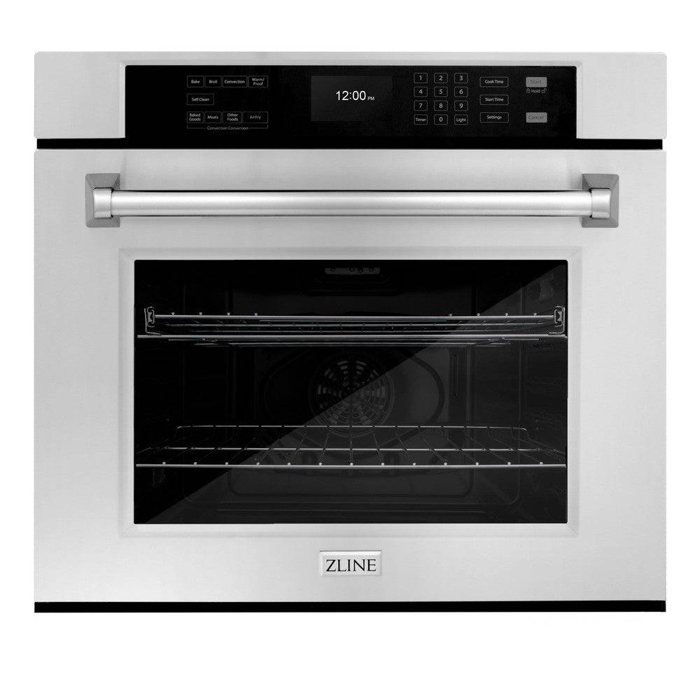 ZLINE 30 in. Professional True Convection Single Wall Oven with Air Fry and Self Clean in Stainless Steel (WAS-30) - KB&A The Home Improvement Store