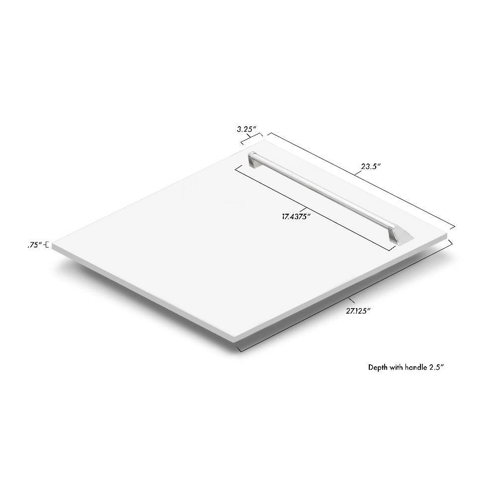 ZLINE 24" Tallac Series 3rd Rack Tall Tub Dishwasher in White Matte with Stainless Steel Tub, 51dBa (DWV-WM-24) - KB&A The Home Improvement Store